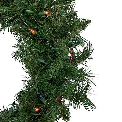 Northlight Pre-lit Chatham Pine Artificial Christmas Wreath with Multi-Color Lights