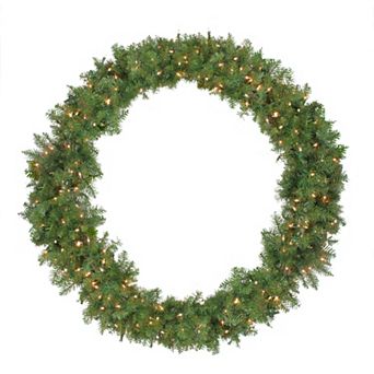 Northlight 48 in Pre-Lit Northern Pine Artificial Christmas Wreath with Clear Lights