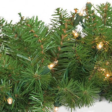 Northlight Pre-Lit Northern Pine Artificial Christmas Wreath with Clear Lights