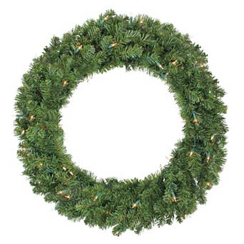 Northlight 36" Pre-Lit Canadian Pine Artificial Christmas Wreath with Clear Lights