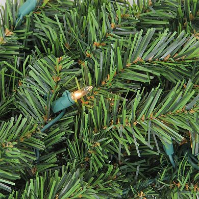 Northlight 36" Pre-Lit Canadian Pine Artificial Christmas Wreath with Clear Lights