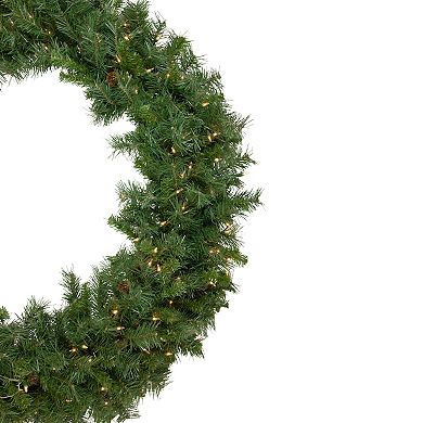 Northlight Pre-Lit Black River Pine Artificial Christmas Wreath with Clear Lights