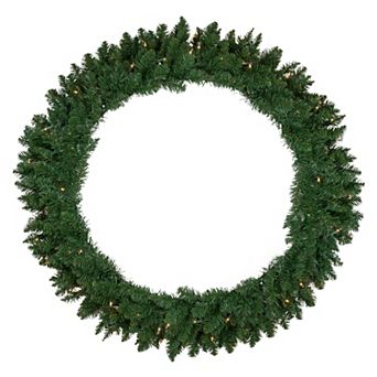 Northlight Pre-Lit Everett Pine Artificial Christmas Wreath with Clear Lights