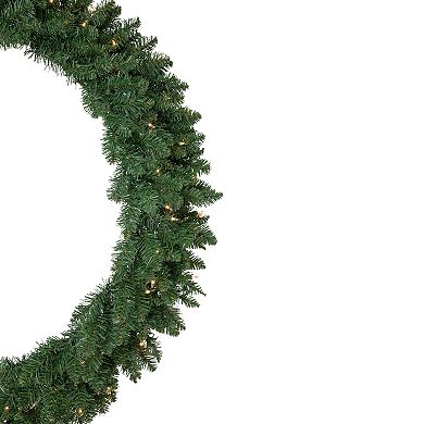 Northlight Pre-Lit Everett Pine Artificial Christmas Wreath with Clear Lights