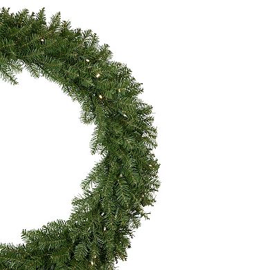 Northlight Pre-Lit Rockwood Pine Artificial Christmas Wreath with Warm White LED Lights