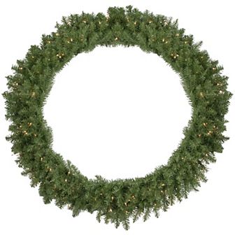 Northlight 48 in Pre-Lit Rockwood Pine Artificial Christmas Wreath with Clear Lights