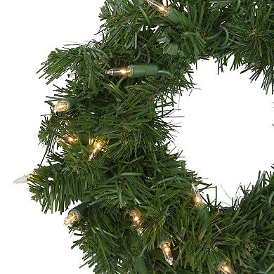 Northlight Pre-Lit Deluxe Windsor Pine Artificial Christmas Wreath with Clear Lights