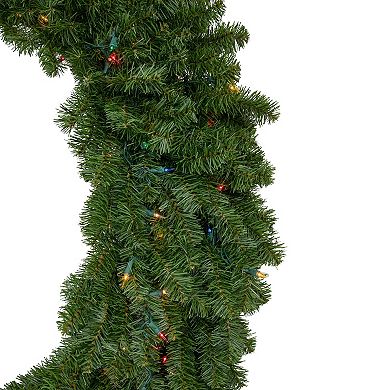 Northlight Pre-Lit Canadian Pine Artificial Christmas Wreath Multicolor Lights