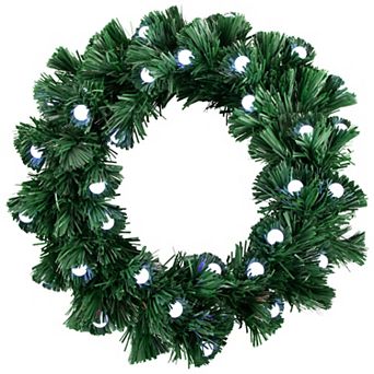 Northlight Pre-Lit Color Changing Fiber Optic Artificial Christmas Wreath with Balls