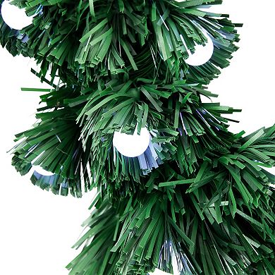 Northlight Pre-Lit Color Changing Fiber Optic Artificial Christmas Wreath with Balls