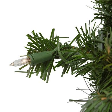 Northlight Pre-Lit Deluxe Windsor Pine Artificial Christmas Wreath with Clear Lights