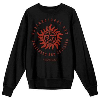 Men's Supernatural Day Possessed And Obsessed Graphic Sweatshirt