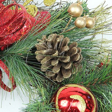 Northlight Berries & Ornaments Embellished Artificial Christmas Wreath