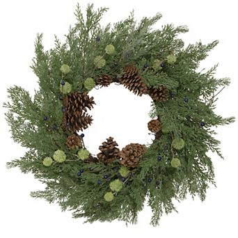 Northlight Pinecones & Blueberries Artificial Christmas Wreath