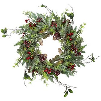 Northlight Frosted Pine & Berry Artificial Christmas Wreath
