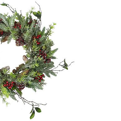 Northlight Frosted Pine & Berry Artificial Christmas Wreath