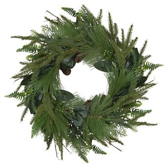 Northlight Long Needle Pine & Mixed Foliage Artificial Christmas Wreath