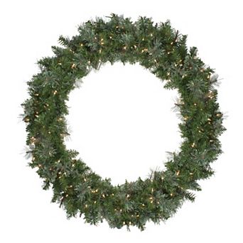 Northlight Pre-Lit Mixed Cashmere Pine Artificial Christmas Wreath with Clear Lights
