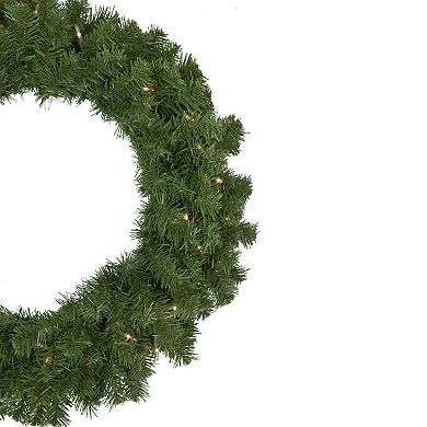 Northlight Pre-Lit Dorchester Pine Artificial Christmas Wreath with Clear Lights