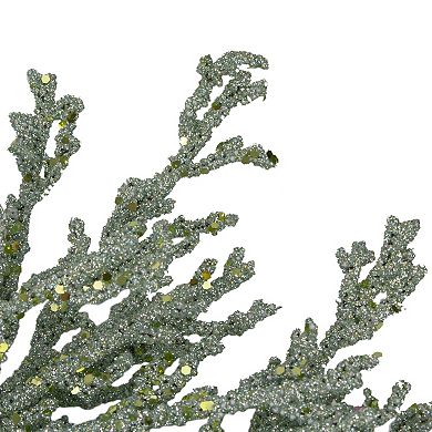 Northlight 20" Green Glittered Artificial Coral Christmas Wreath