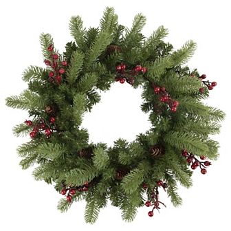 Northlight Noble Fir with Berries Artificial Christmas Wreath