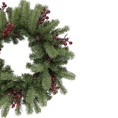 Northlight Noble Fir with Berries Artificial Christmas Wreath