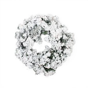Northlight Heavily Flocked Pine Artificial Christmas Wreath