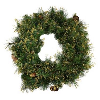 Northlight Mixed Pine Glittered Pine Cone Artificial Christmas Wreath