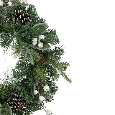 Northlight Frosted White Berry & Mixed Pine Artificial Christmas Wreath