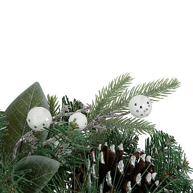 Northlight Frosted White Berry & Mixed Pine Artificial Christmas Wreath