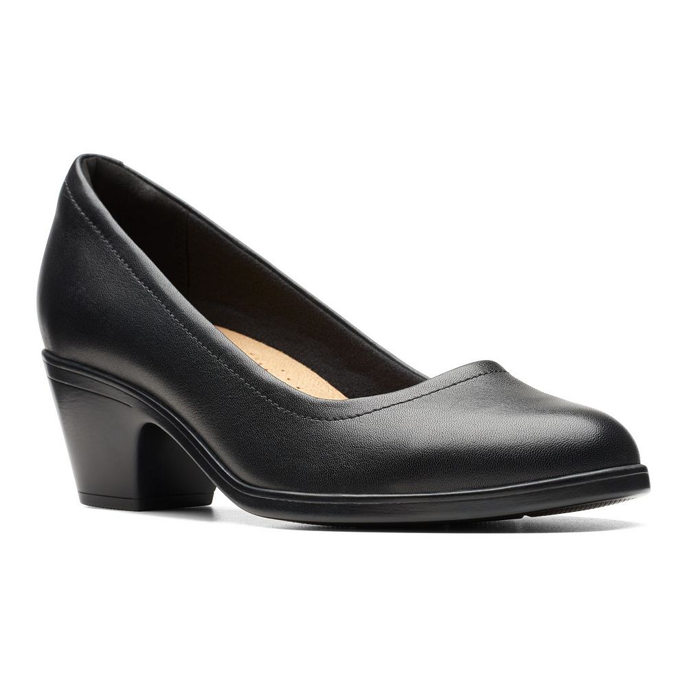 (取寄) クラークス レディース ルビー Clarks women Clarks Emily2 Ruby Black Leather Clarks® Emily2 Ruby Women's Leather Pumps