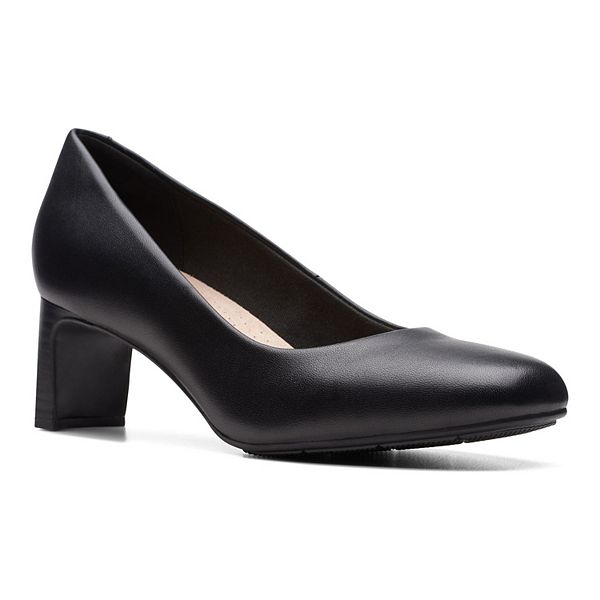 Clarks block heel on sale pumps