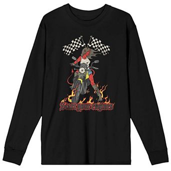 Men's Devil Flame Motorcycycle "Start Your Engines" Vintage Graphic Tee