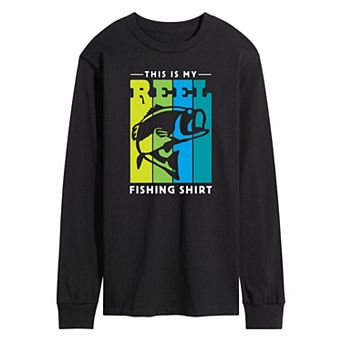 Men's My Reel Fishing Shirt Long Sleeve Graphic Tee