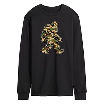 Men's Sasquatch Camo Long Sleeve Graphic Tee