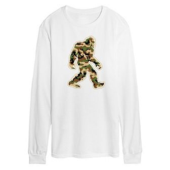Men's Sasquatch Camo Long Sleeve Graphic Tee