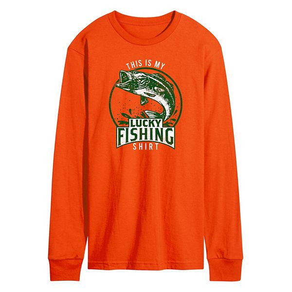 Men's Lucky Fishing Shirt Long Sleeve Graphic Tee