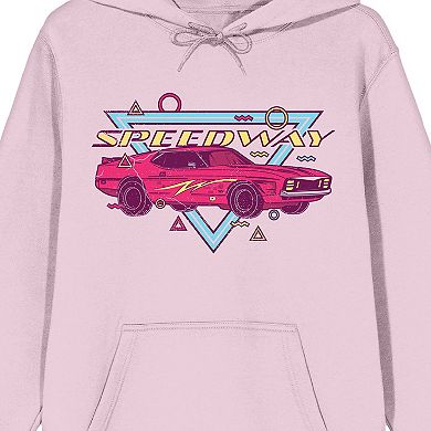 Men's Retro Muscle Car Speedway Graphic Hoodie