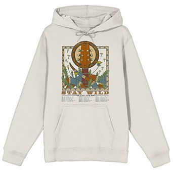 Men's Stay Wild The Last Tour Snake And Guitar Vintage Graphic Hoodie