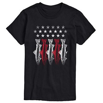 Men's Americana Flag Fish Graphic Tee