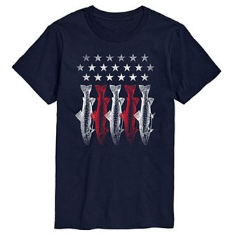 Men's Americana Flag Fish Graphic Tee