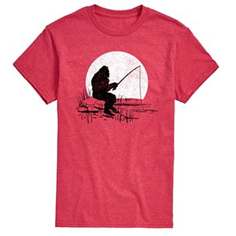 Men's Sasquatch Fishing Graphic Tee