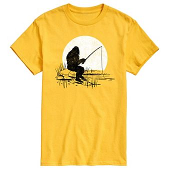 Men's Sasquatch Fishing Graphic Tee