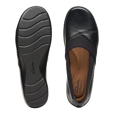 Clarks® Cora Charm Women's Leather Slip-On Shoes