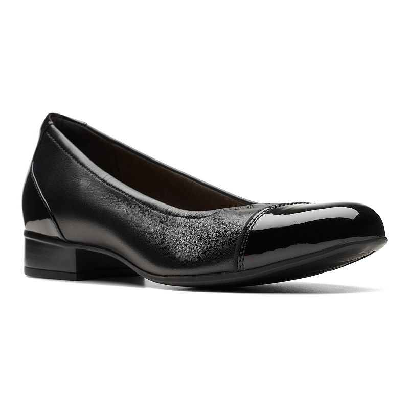 Clarks® Juliet Step Women's Leather Slip-On Shoes, Size: 9, Black