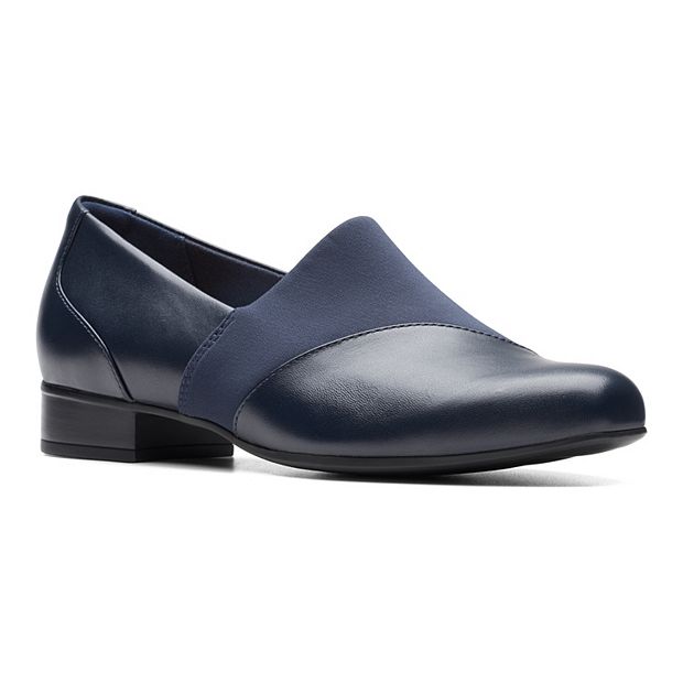 (取寄) クラークス レディース ジュリエット ジェム Clarks women Clarks Juliet Gem Navy Leather Clarks® Juliet Gem Women's Leather Slip-On Shoes