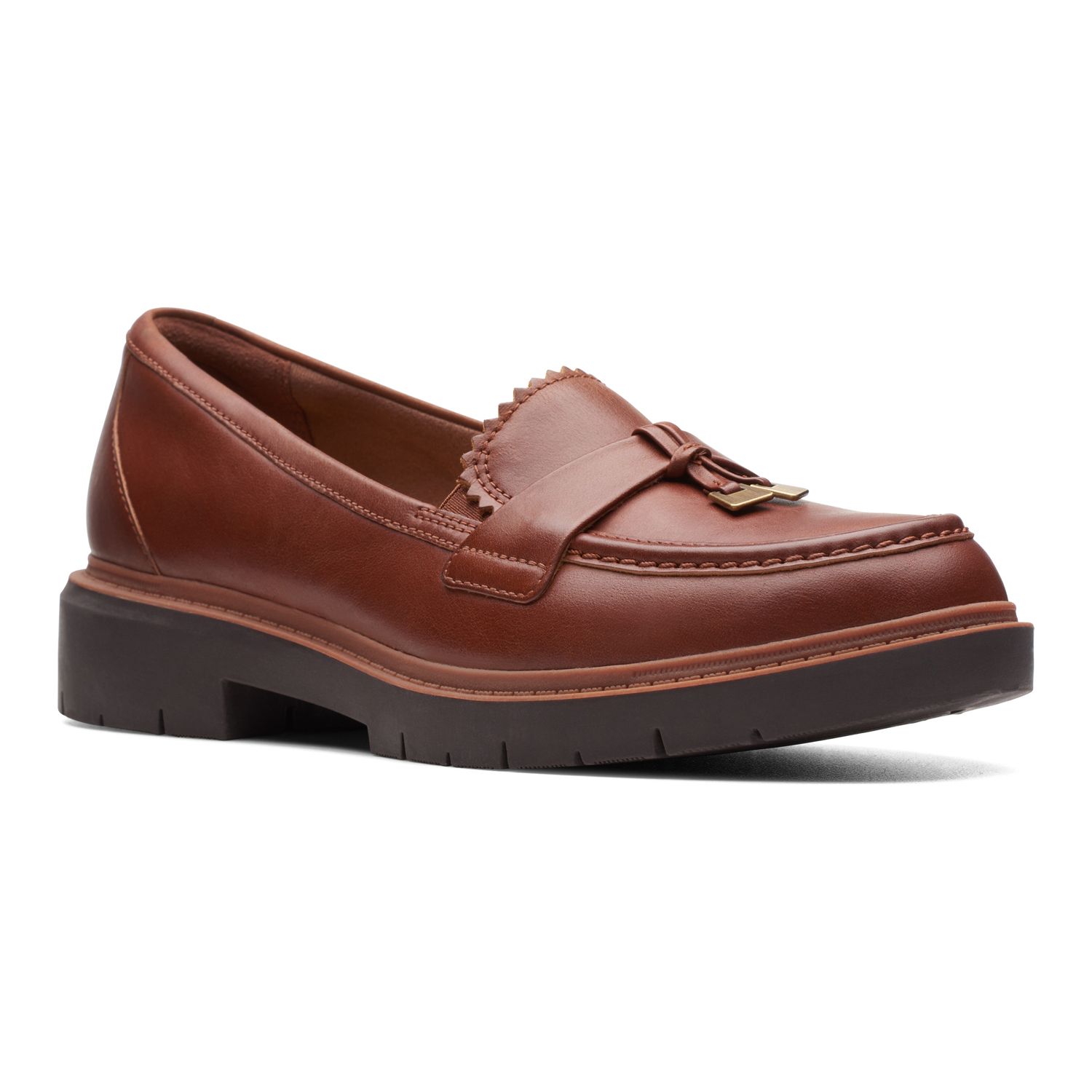 Clarks Collection Women's Westlynn Bay Tan Leather Loafers - New In Box