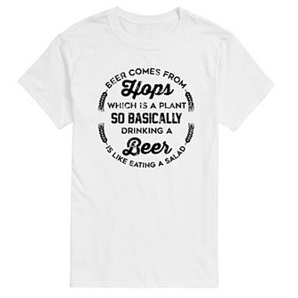 Men's Beer Comes From Hops Graphic Tee