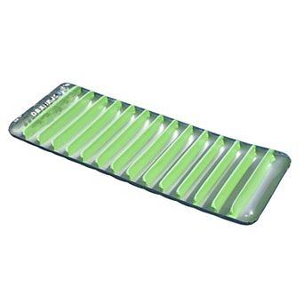 76" Inflatable Green and Gray Sun Tanning Swimming Pool Mattress Raft