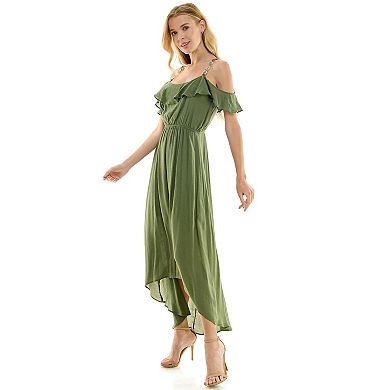 Women's Luxology Cold Shoulder Hi-Low Maxi Dress